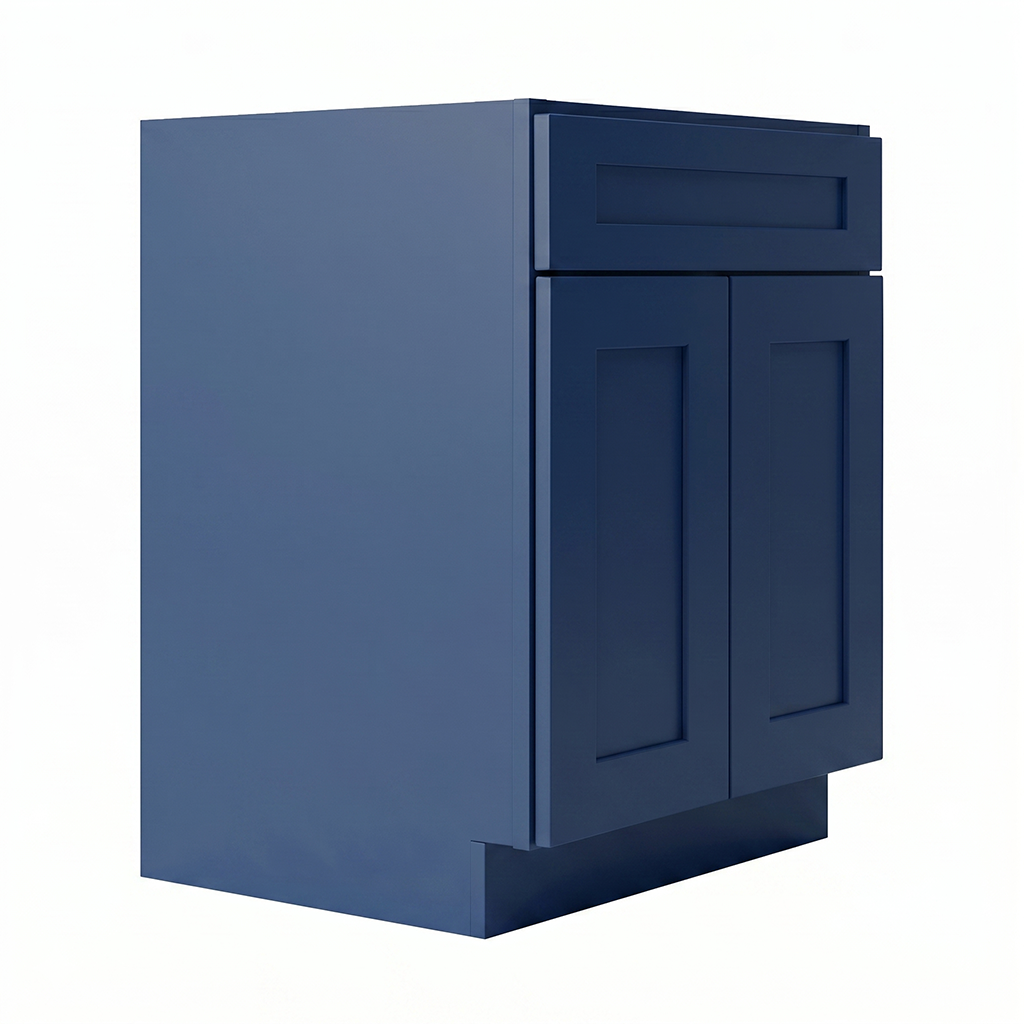 RTA Blue Shaker 24" Freestanding Bathroom Vanity Sink Base
