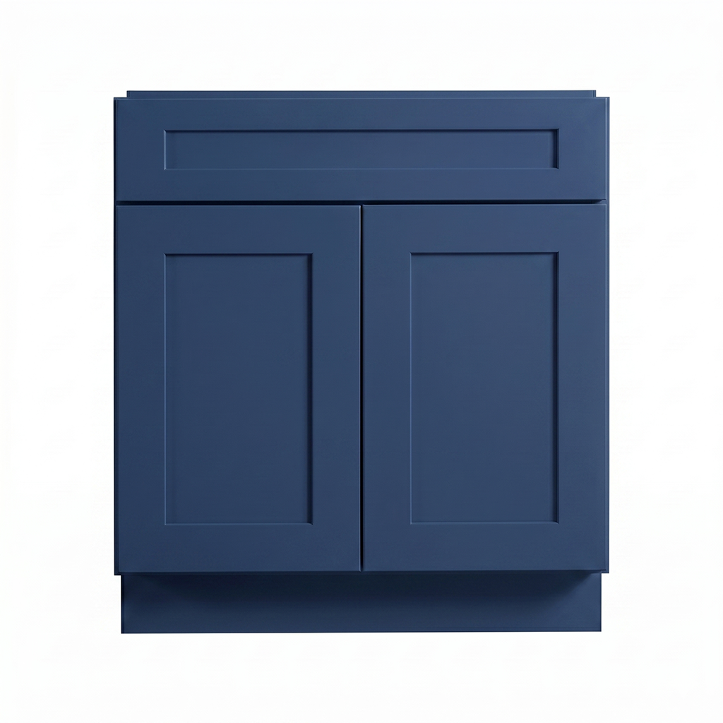 RTA Blue Shaker 30" Freestanding Bathroom Vanity Sink Base
