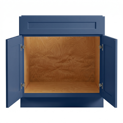 RTA Blue Shaker 30" Freestanding Bathroom Vanity Sink Base