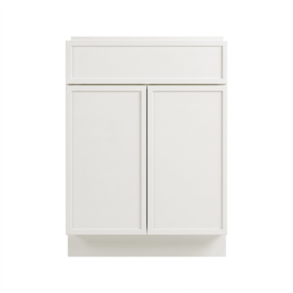 RTA Cream Slim Shaker 24" Freestanding Bathroom Vanity Sink Base