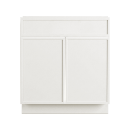 RTA Cream Slim Shaker 30" Freestanding Bathroom Vanity Sink Base