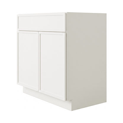 RTA Cream Slim Shaker 30" Freestanding Bathroom Vanity Sink Base