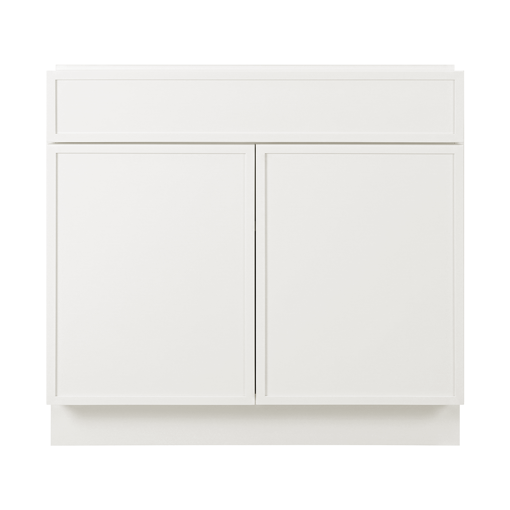 RTA Cream Slim Shaker 36" Freestanding Bathroom Vanity Sink Base