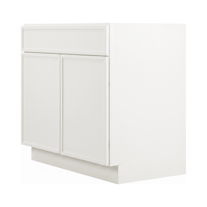 RTA Cream Slim Shaker 36" Freestanding Bathroom Vanity Sink Base