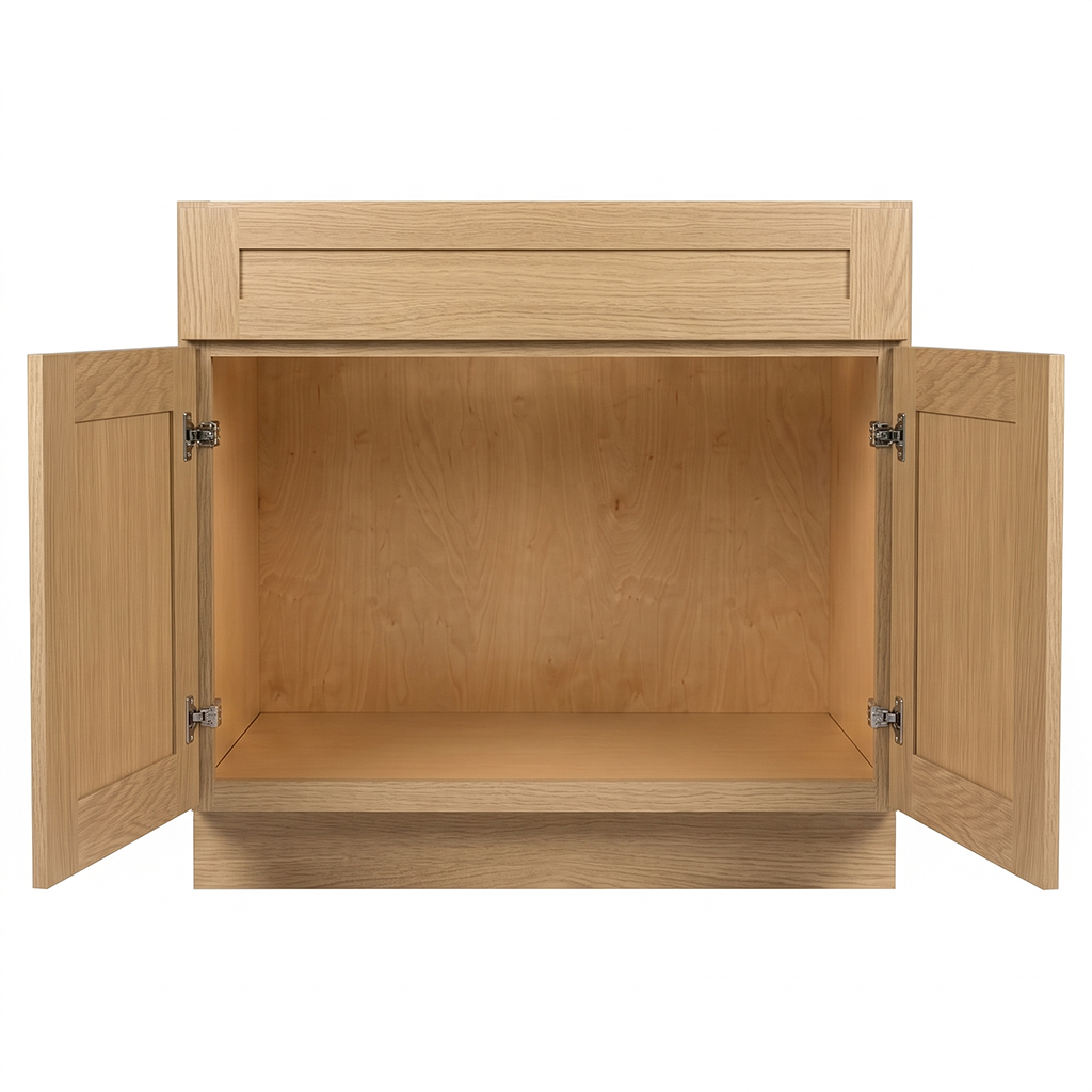 RTA Dune Oak Shaker 36" Freestanding Bathroom Vanity Sink Base