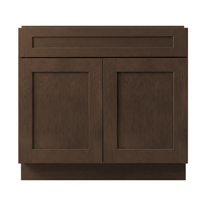 RTA Graphite Grain Shaker 36" Freestanding Bathroom Vanity Sink Base
