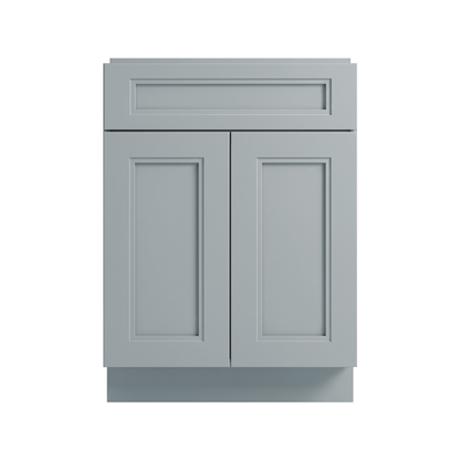 RTA Grey Double Shaker 24" Freestanding Bathroom Vanity Sink Base