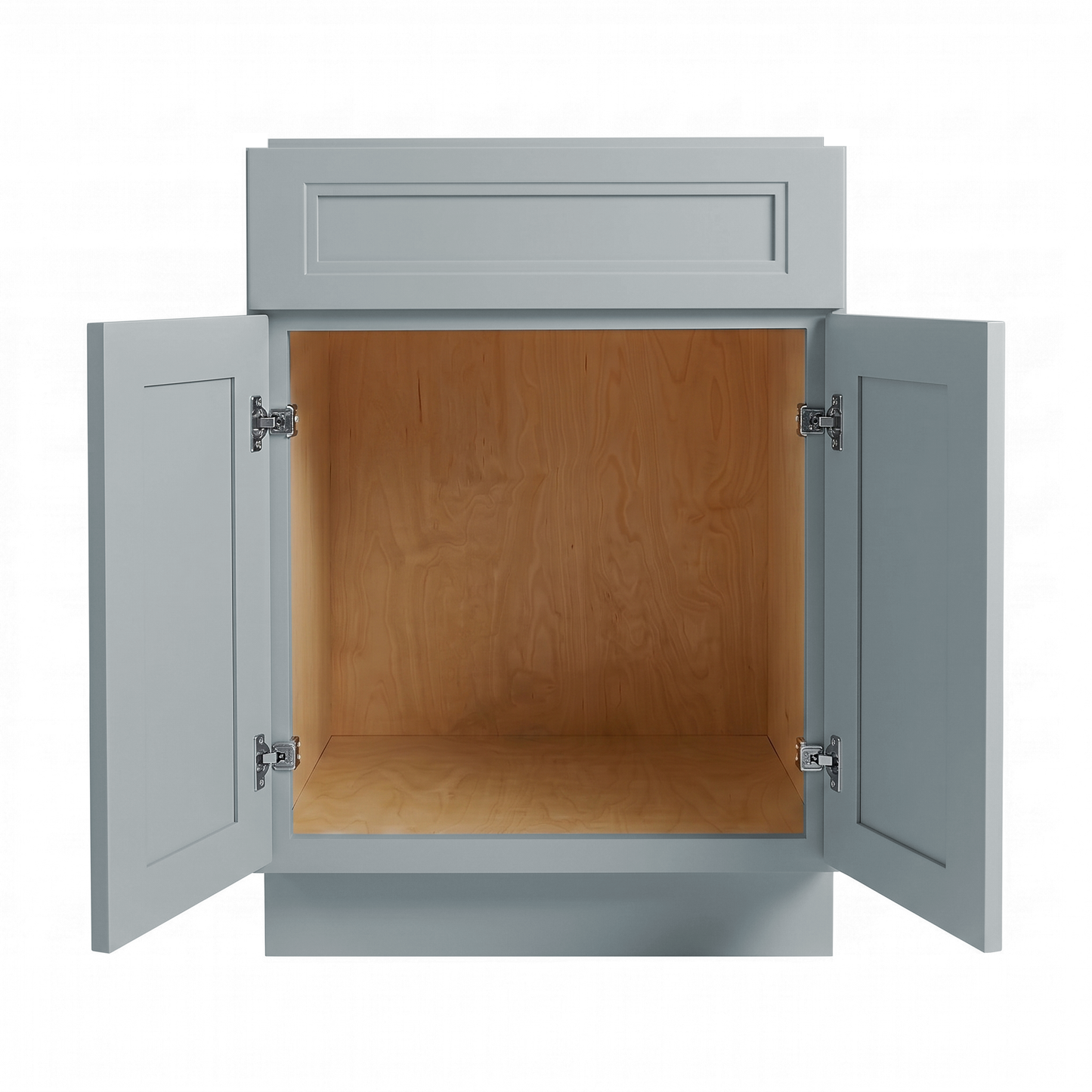 RTA Grey Double Shaker 24" Freestanding Bathroom Vanity Sink Base