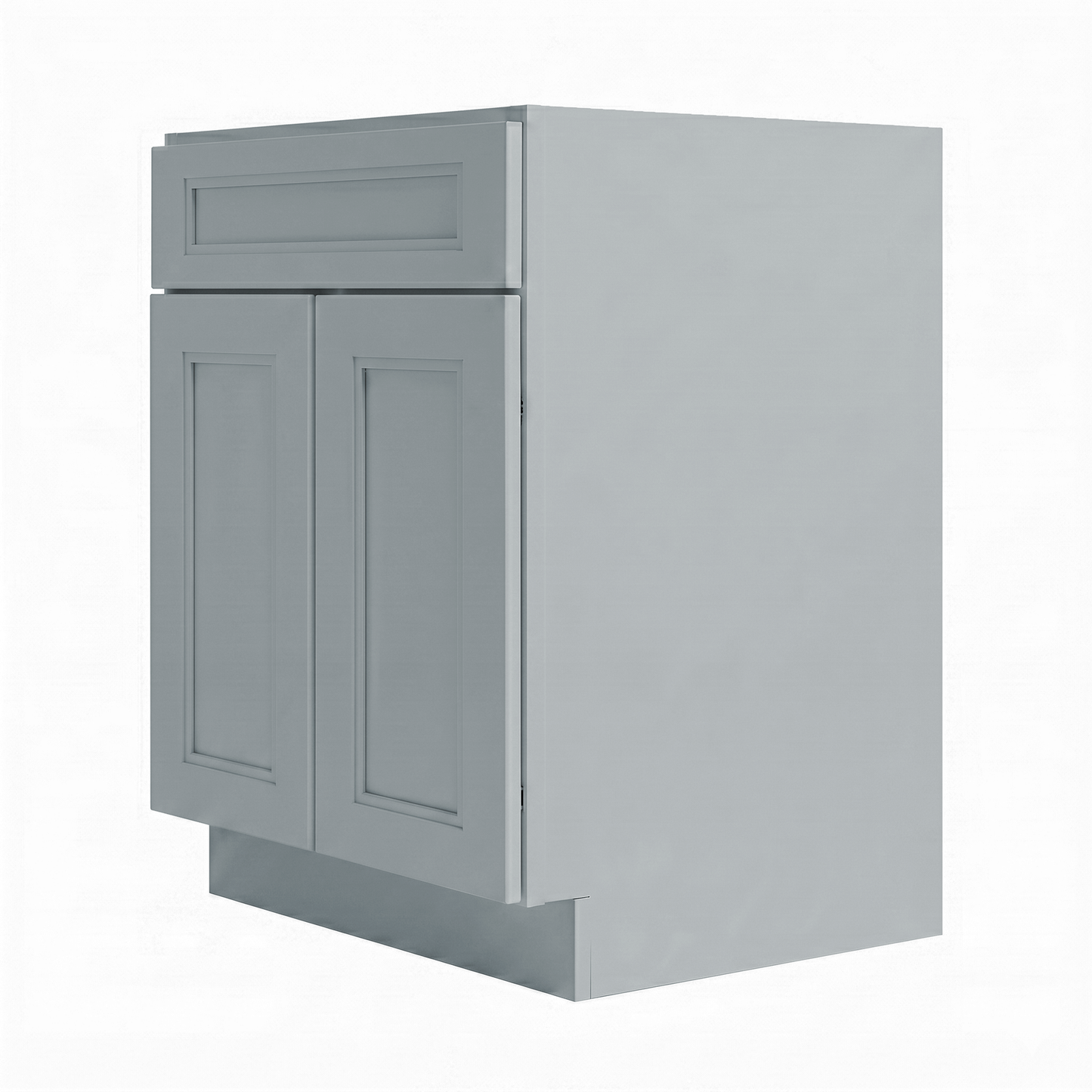 RTA Grey Double Shaker 24" Freestanding Bathroom Vanity Sink Base