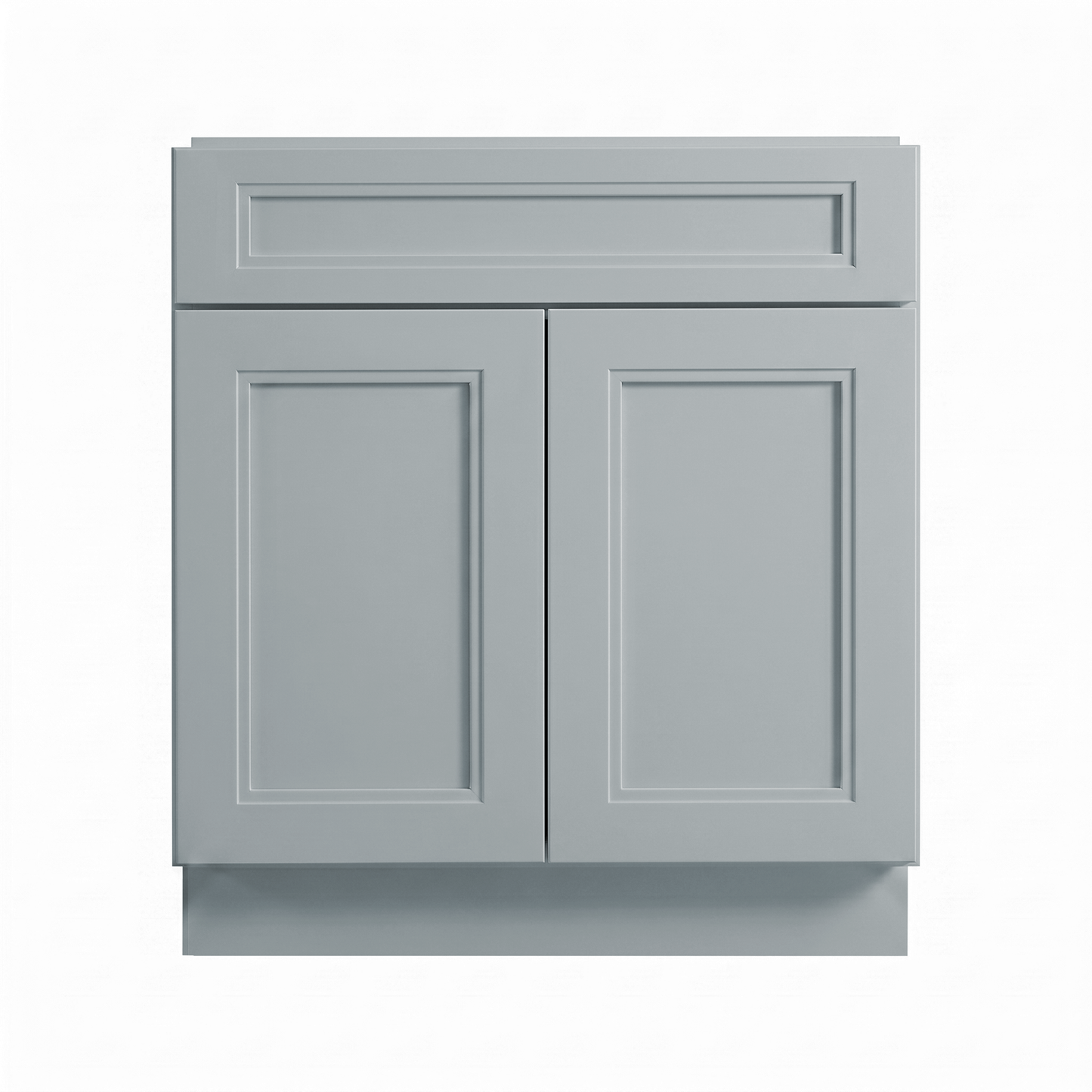 RTA Grey Double Shaker 30" Freestanding Bathroom Vanity Sink Base