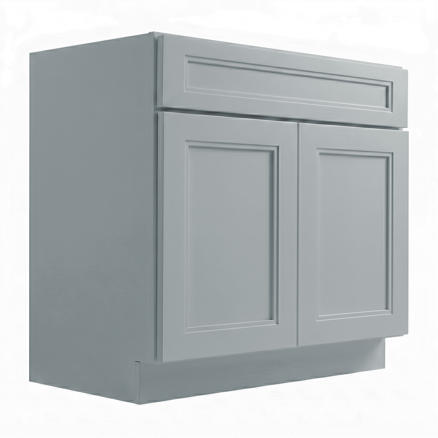 RTA Grey Double Shaker 30" Freestanding Bathroom Vanity Sink Base