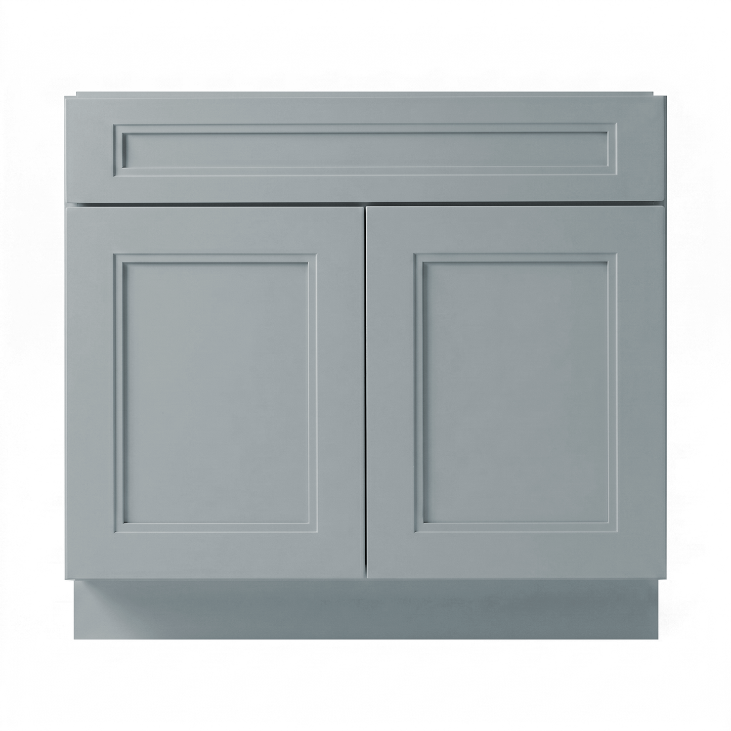 RTA Grey Double Shaker 36" Freestanding Bathroom Vanity Sink Base
