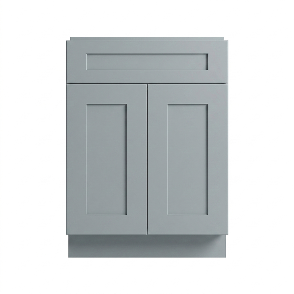 RTA Grey Shaker 24" Freestanding Bathroom Vanity Sink Base