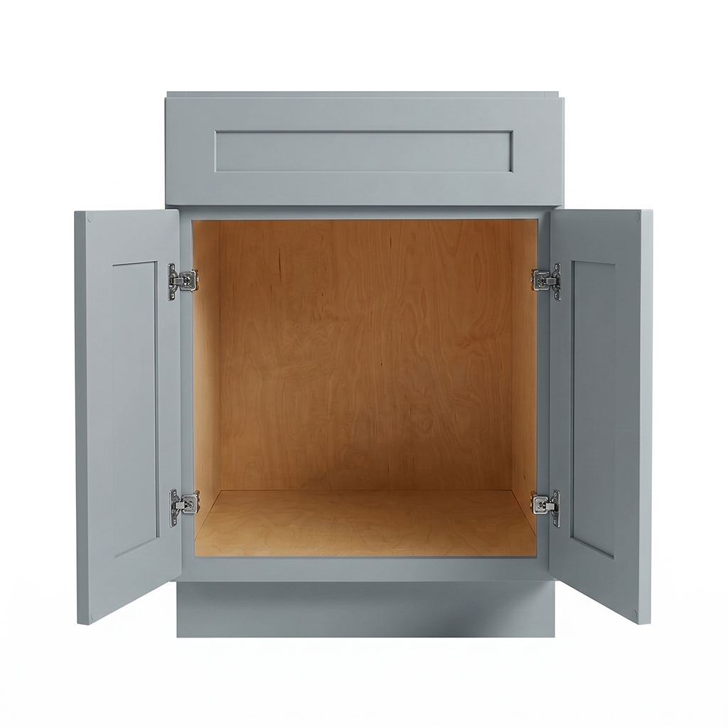 RTA Grey Shaker 24" Freestanding Bathroom Vanity Sink Base