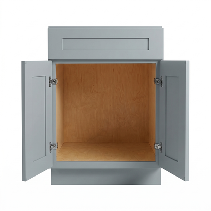 RTA Grey Shaker 24" Freestanding Bathroom Vanity Sink Base
