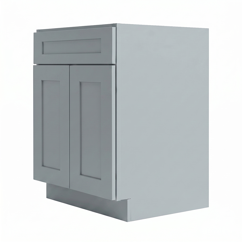 RTA Grey Shaker 24" Freestanding Bathroom Vanity Sink Base