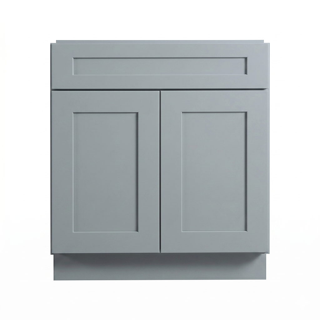 RTA Grey Shaker 30" Freestanding Bathroom Vanity Sink Base