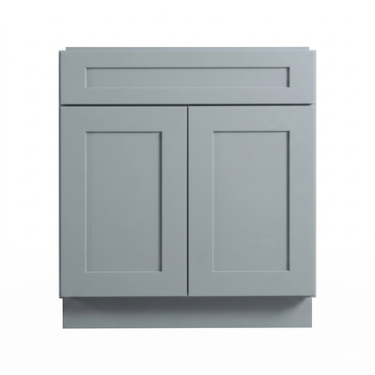 RTA Grey Shaker 30" Freestanding Bathroom Vanity Sink Base