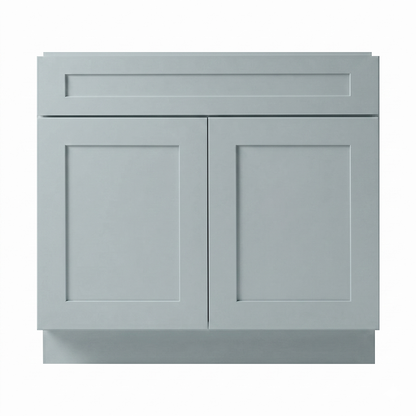 RTA Grey Shaker 36" Freestanding Bathroom Vanity Sink Base