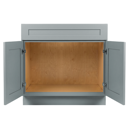 RTA Grey Shaker 36" Freestanding Bathroom Vanity Sink Base