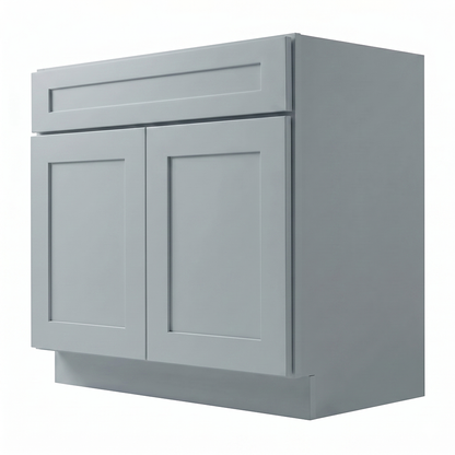 RTA Grey Shaker 36" Freestanding Bathroom Vanity Sink Base