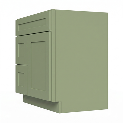 RTA Olive Shaker 30" Freestanding Bathroom Vanity 2-Drawer Left Combo Base