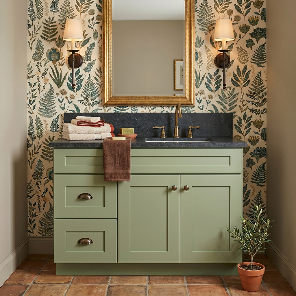 RTA Olive Shaker 36" Freestanding Bathroom Vanity 2-Drawer Left Combo Base