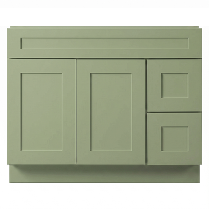 RTA Olive Shaker 42" Freestanding Bathroom Vanity 2-Drawer Right Combo Base