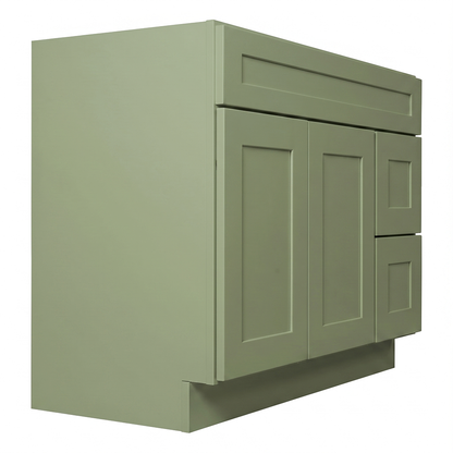 RTA Olive Shaker 42" Freestanding Bathroom Vanity 2-Drawer Right Combo Base
