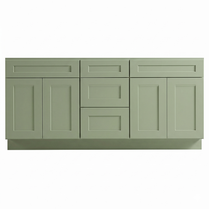 RTA Olive Shaker 72" Freestanding Bathroom Vanity 3-Drawer Combo Base