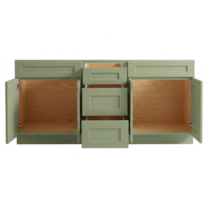 RTA Olive Shaker 72" Freestanding Bathroom Vanity 3-Drawer Combo Base