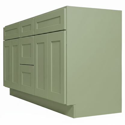 RTA Olive Shaker 72" Freestanding Bathroom Vanity 3-Drawer Combo Base