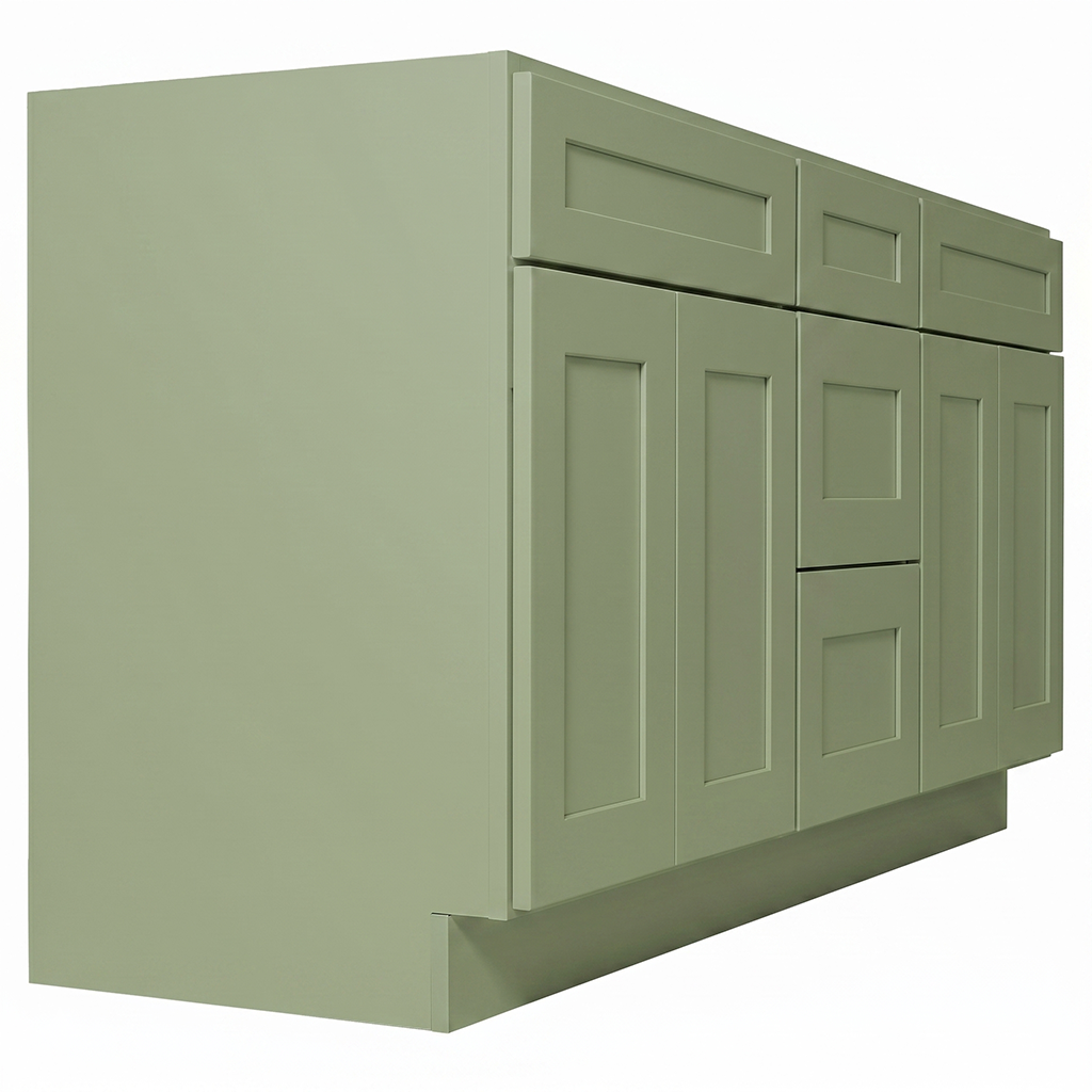 RTA Olive Shaker 72" Freestanding Bathroom Vanity 3-Drawer Combo Base
