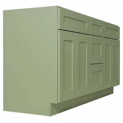 RTA Olive Shaker 72" Freestanding Bathroom Vanity 3-Drawer Combo Base
