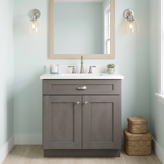 RTA Pebble Grain Shaker 30" Freestanding Bathroom Vanity Sink Base