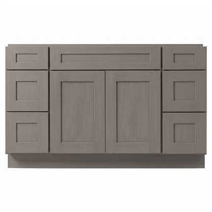 RTA Pebble Grain Shaker 54" Freestanding Bathroom Vanity 6-Drawer Combo Base