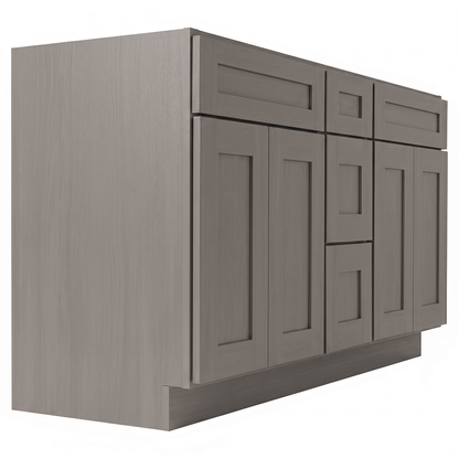 RTA Pebble Grain Shaker 60" Freestanding Bathroom Vanity 3-Drawer Combo Base