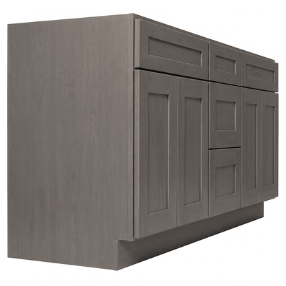 RTA Pebble Grain Shaker 72" Freestanding Bathroom Vanity 3-Drawer Combo Base