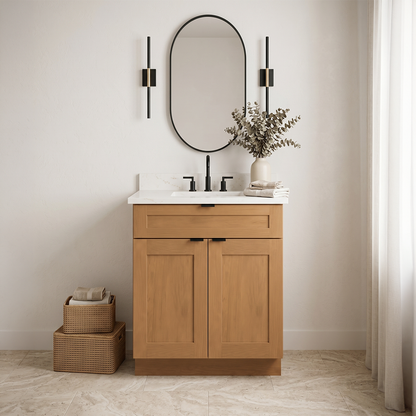 RTA Warm Timber Shaker 24" Freestanding Bathroom Vanity Sink Base