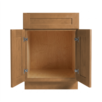 RTA Warm Timber Shaker 24" Freestanding Bathroom Vanity Sink Base