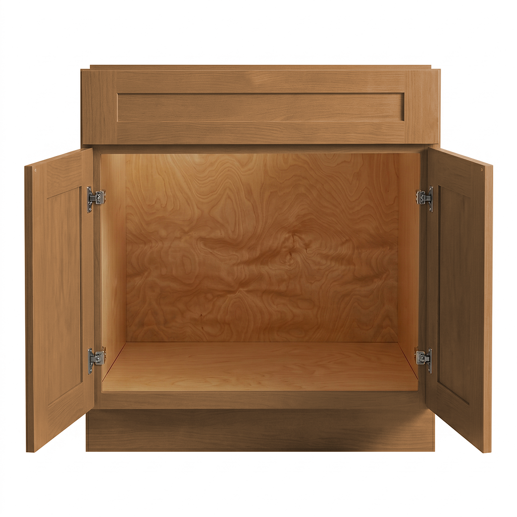 RTA Warm Timber Shaker 30" Freestanding Bathroom Vanity Sink Base