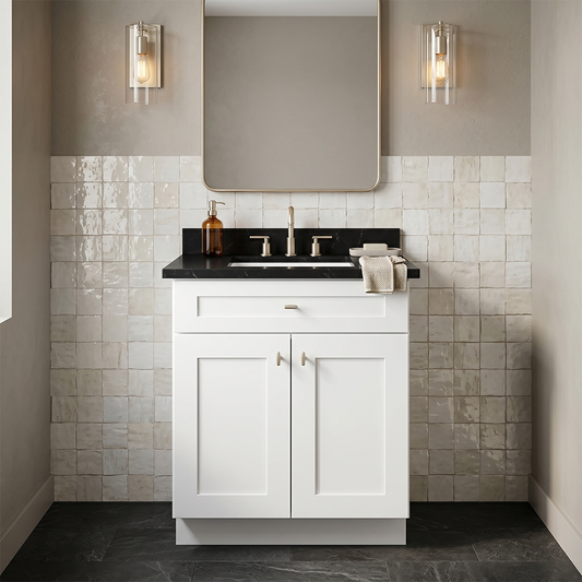 RTA White Shaker 24" Freestanding Bathroom Vanity Sink Base