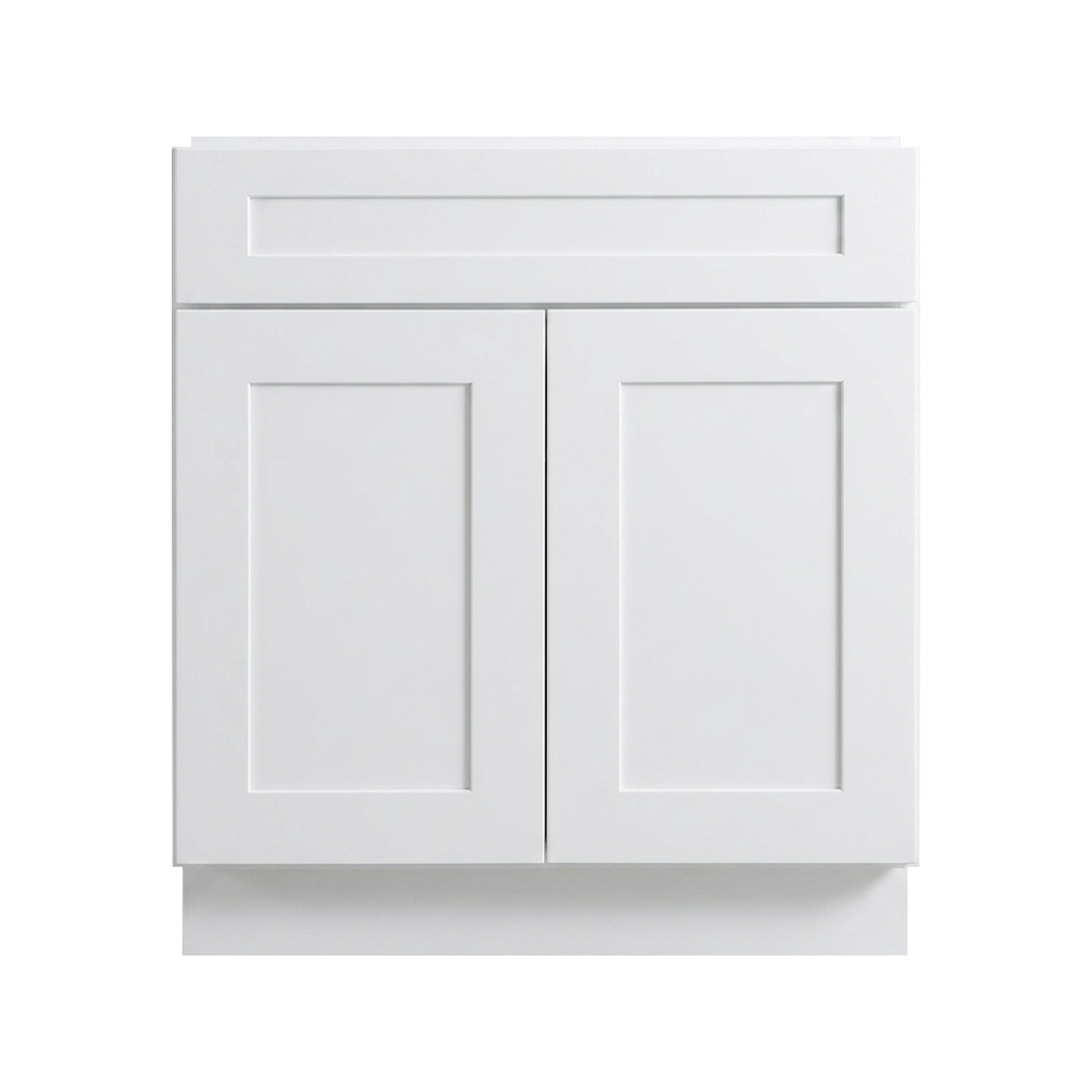 RTA White Shaker 30" Freestanding Bathroom Vanity Sink Base
