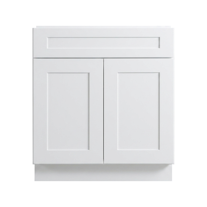 RTA White Shaker 30" Freestanding Bathroom Vanity Sink Base