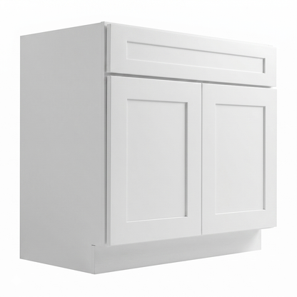 RTA White Shaker 30" Freestanding Bathroom Vanity Sink Base