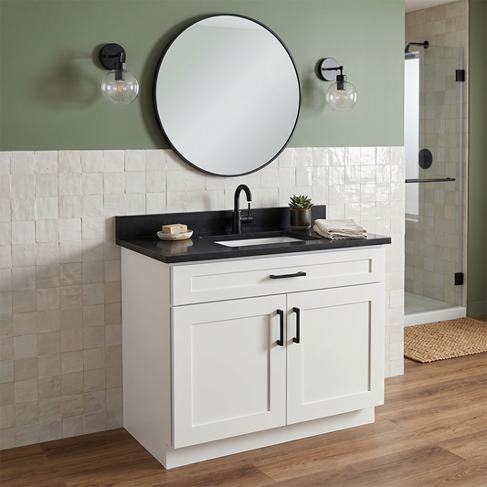 RTA White Shaker 36" Freestanding Bathroom Vanity Sink Base