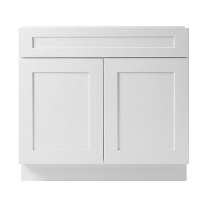 RTA White Shaker 36" Freestanding Bathroom Vanity Sink Base