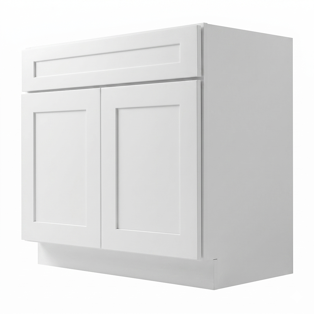 RTA White Shaker 36" Freestanding Bathroom Vanity Sink Base