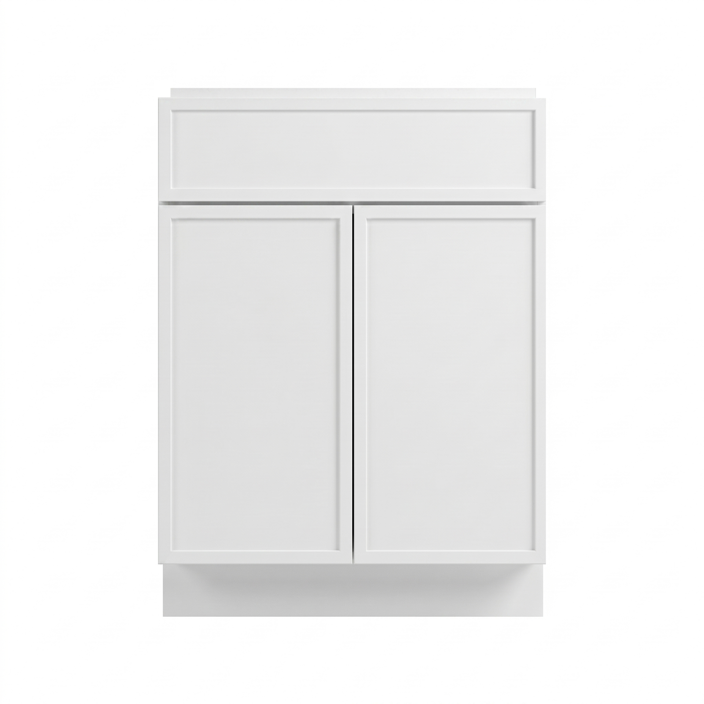 RTA White Slim Shaker 24" Freestanding Bathroom Vanity Sink Base