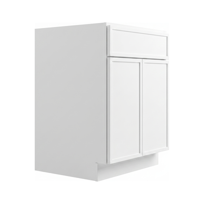 RTA White Slim Shaker 24" Freestanding Bathroom Vanity Sink Base
